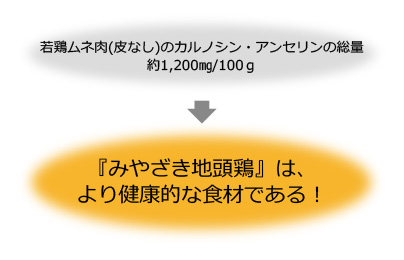 『みやざき地頭鶏』は、
            より健康的な食材である！